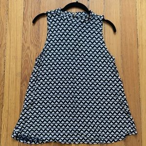 Loft mock neck keyhole back tank